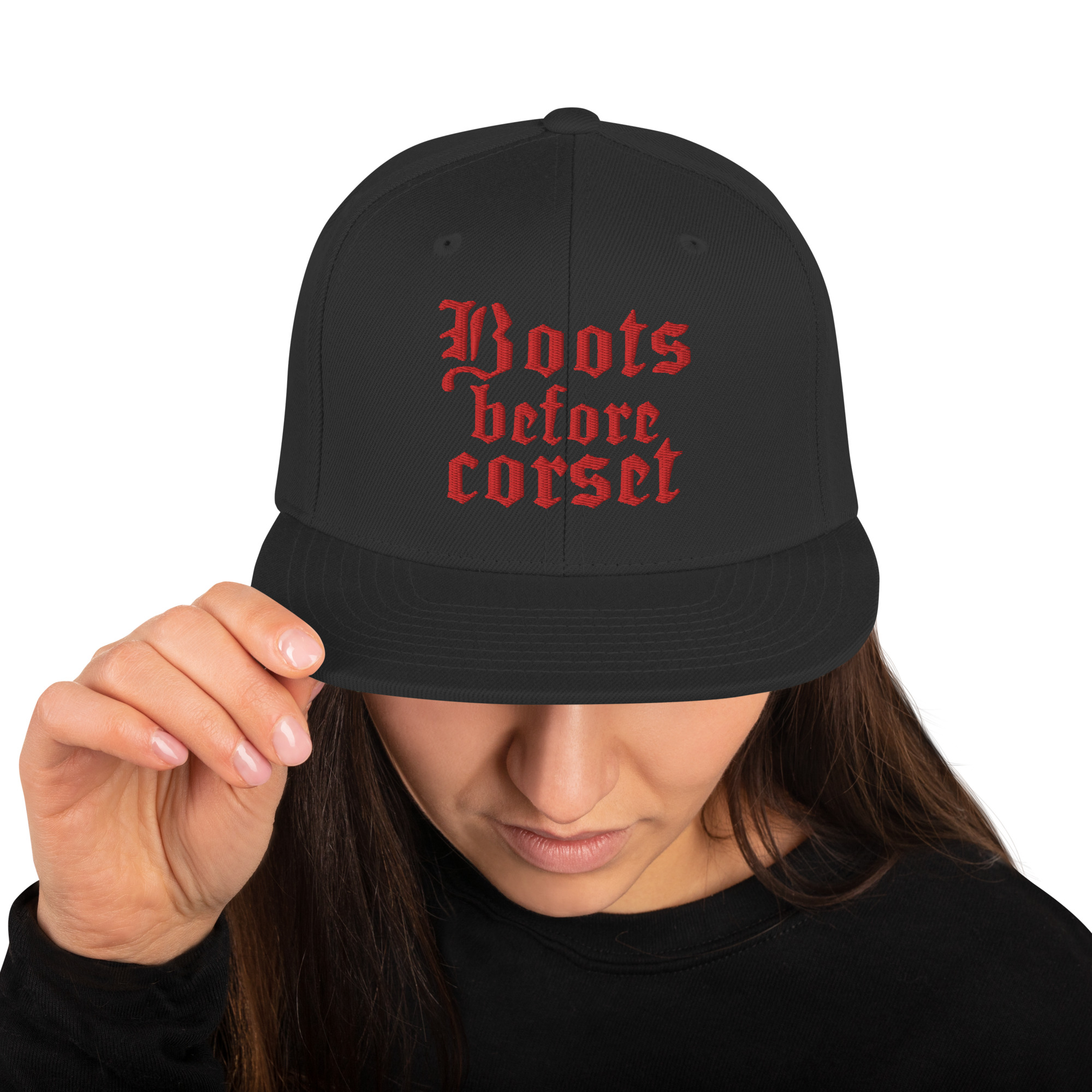 Boots Before Corset (red) - Snapback Hat